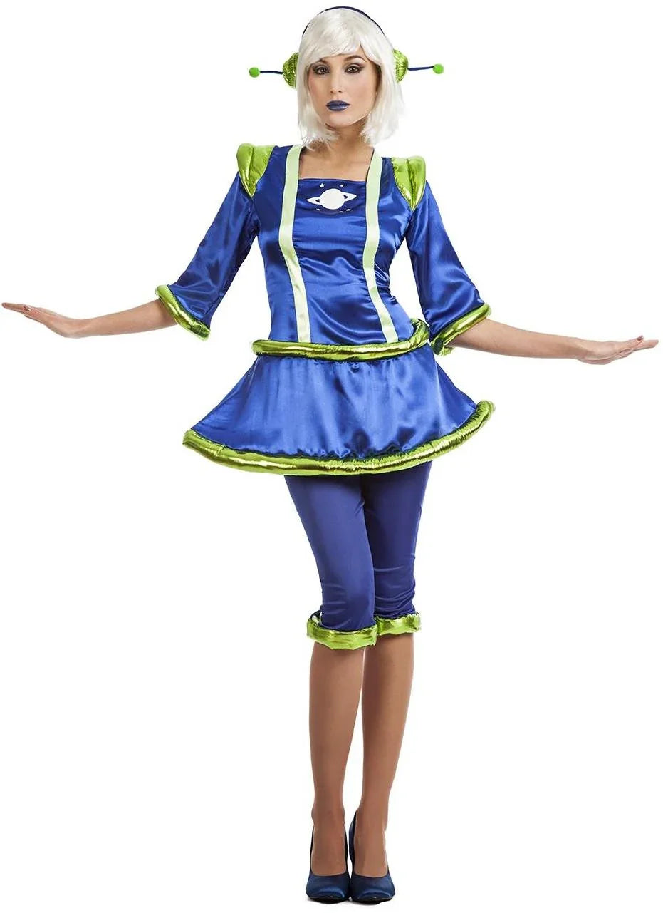 Disfraz de Marciana Galáctica para Mujer Extraterrestres Kimokawaii